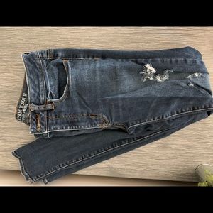 American Eagle High Rise Ripped Jeggings